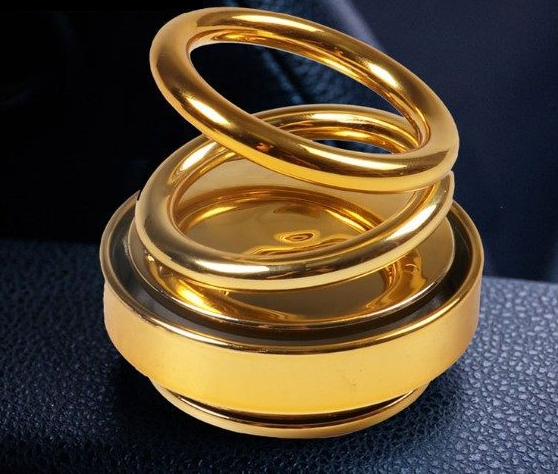 Suspension double ring rotating aromatherapy car aromatherapy Creative vibrating new car aroma double ring magnetic suspension